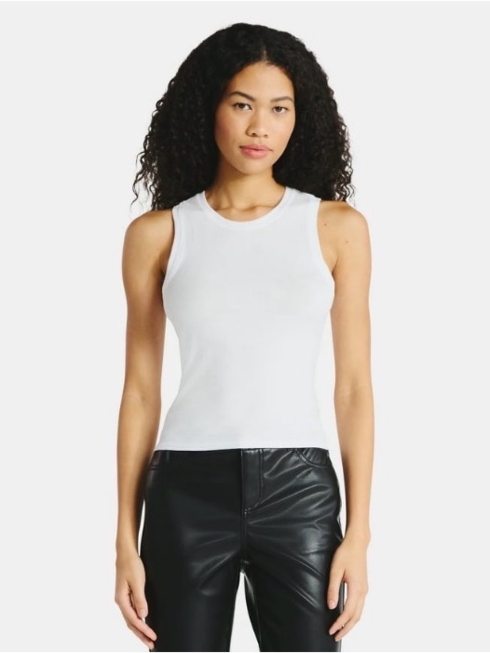 7️⃣ No Boundaries White Ribbed Crewneck Tank